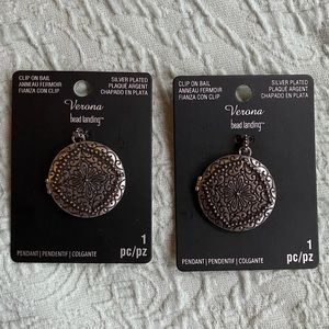 Silver-Plated Locket Filigree Verona by Bead Landing, Magnetic, Picture Pendant